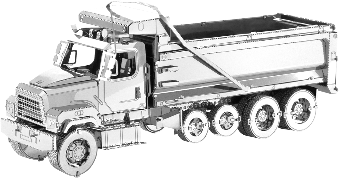 Metal Earth Freightliner 114sd Dump Truck - Metal Earth Dump Truck (600x312), Png Download