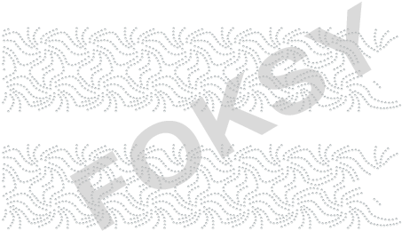 Wavy Lines Cheer Bow Strip Rhinestone Iron On Bling - Doodle (546x546), Png Download