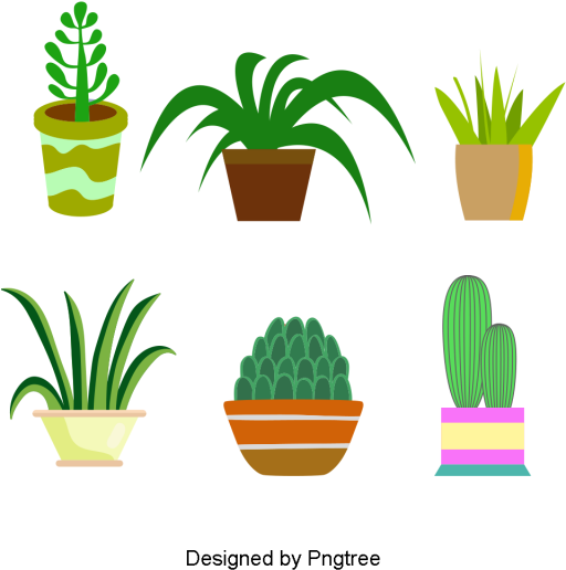 Cartoon Hand-painted Simple Flower Pot Flower Design, - Painting (640x640), Png Download