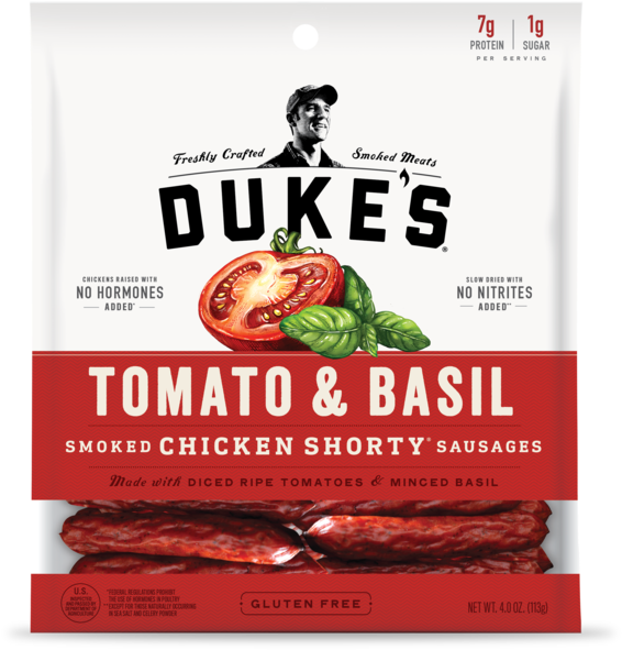 Duke's Hickory Peach Bbq Smoked Shorty Sausages (600x600), Png Download