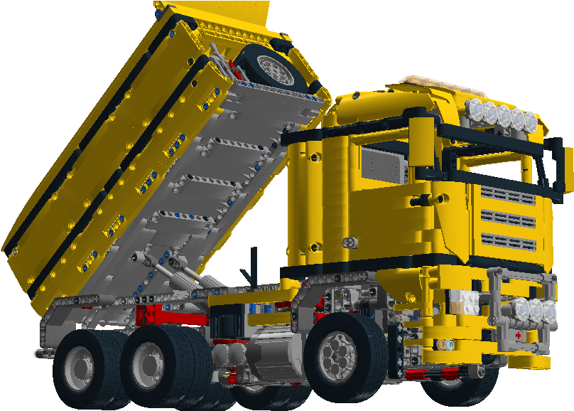 Dump Truck Tipping - Garbage Truck (1126x577), Png Download