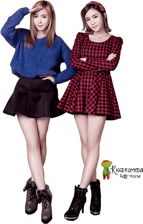 Twins Png Photos - Crayon Pop Twins (520x780), Png Download