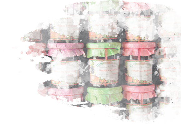 Jams Cooked In A Pot, Walnut Oil, Traditional Bread, - Glass Bottle (580x402), Png Download