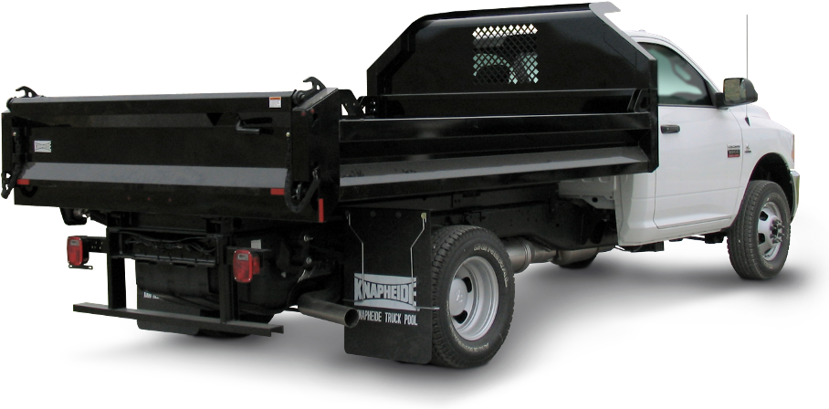 Rigid Side Dump Bodies - Dump Body Truck (917x451), Png Download