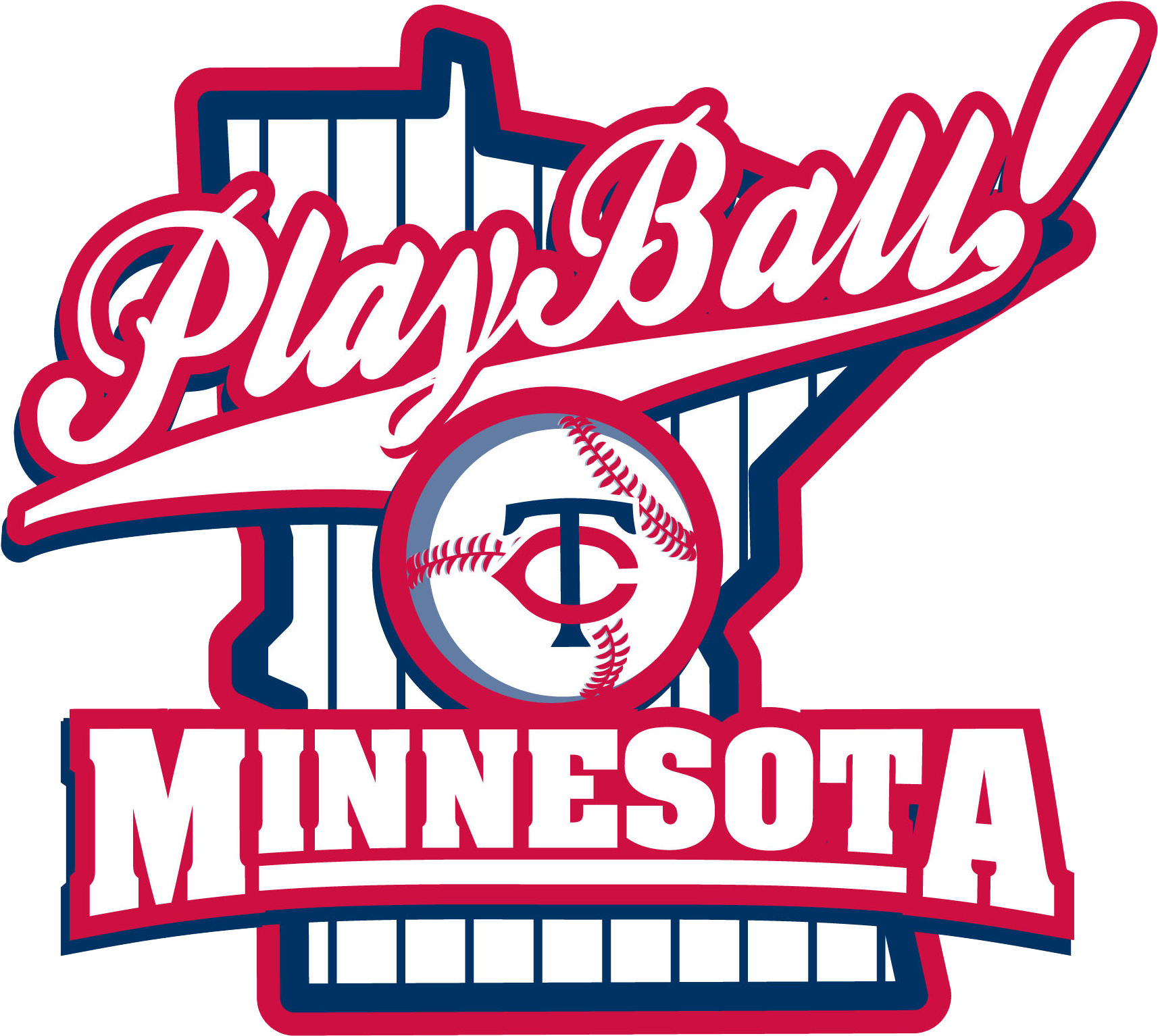 Minnesota Twins Play Ball (1721x1541), Png Download