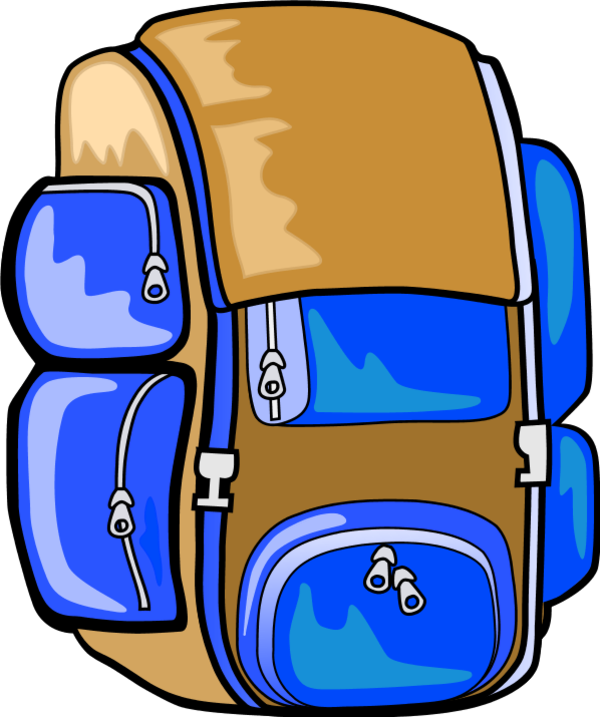 Hiking Backpack Clipart Free Images Clipartbold - Camp Backpack Clip Art (600x717), Png Download