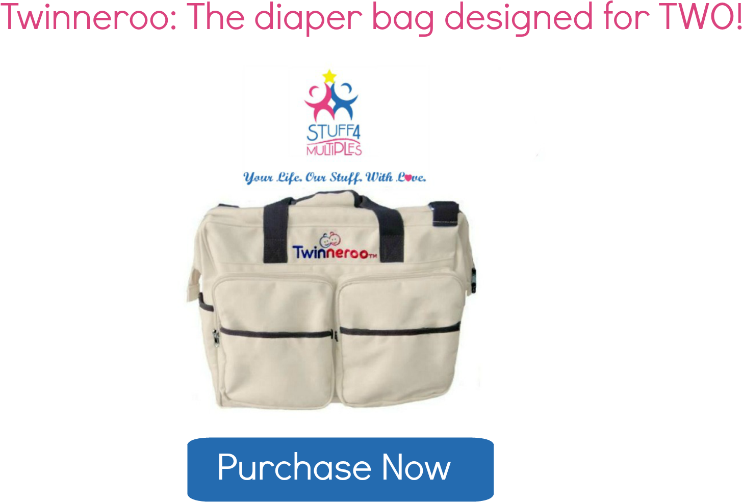 Diaper Bag For Twins - Stuff 4 Multiples Twinneroo Twin Diaper Bag, Khaki (1572x1050), Png Download