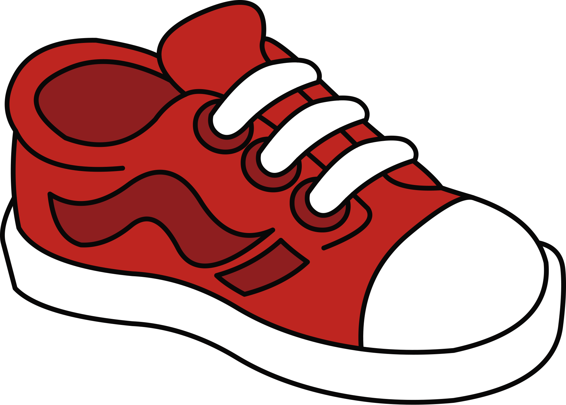Color - Kids Shoe Clipart (1870x1340), Png Download