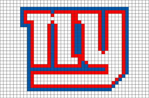 New York Giants Pixel Art - Ny Giants Pixel Art (480x317), Png Download