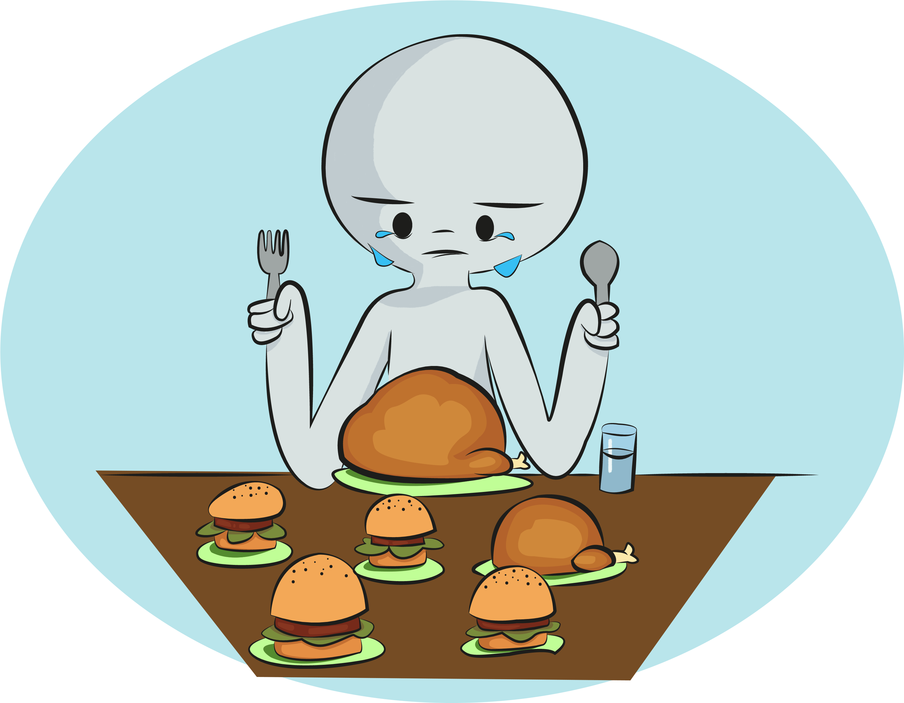Have You Ever Faced Times When You Have Eaten Too Much, - Eating Disorder Clip Art (3209x2480), Png Download