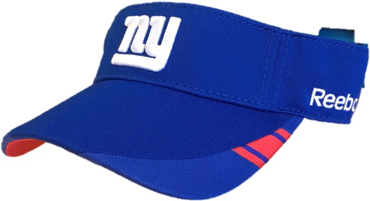 Nfl New York Giants Logo Visor Hat By Reebok Team Apparel - Visor Arch Max Ultralight Elastic (1024x901), Png Download