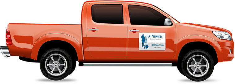 Truck Magnetic Sign - Car Magnet Mockup (759x273), Png Download