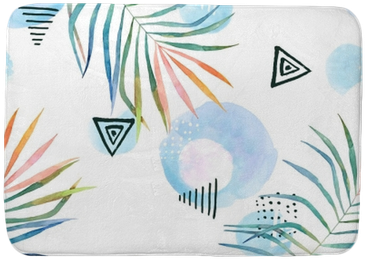 Abstract Print With Watercolor Random Elements - Watercolor Painting (400x400), Png Download