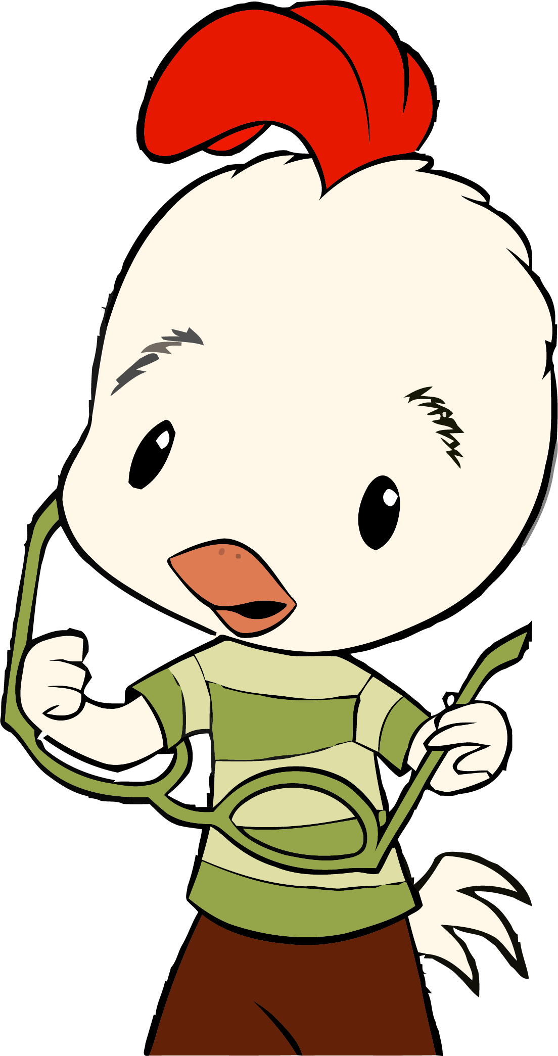 Chicken Little Glasses Clipart Png - Chicken Little Without Glasses (1104x2090), Png Download