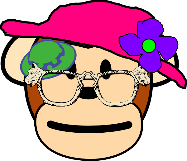 Grandma Glasses Cliparts - Monkey Clip Art (600x517), Png Download