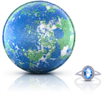Earth - Bath Bomb - Earth Bath Bomb Fragrant Jewels (600x480), Png Download
