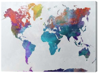 World Map - Black And Grey Poster 36 X 24in (400x400), Png Download