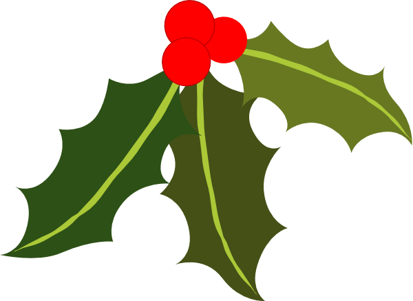 Christmas Holly Clipart - Holly Clip Art Png (600x437), Png Download