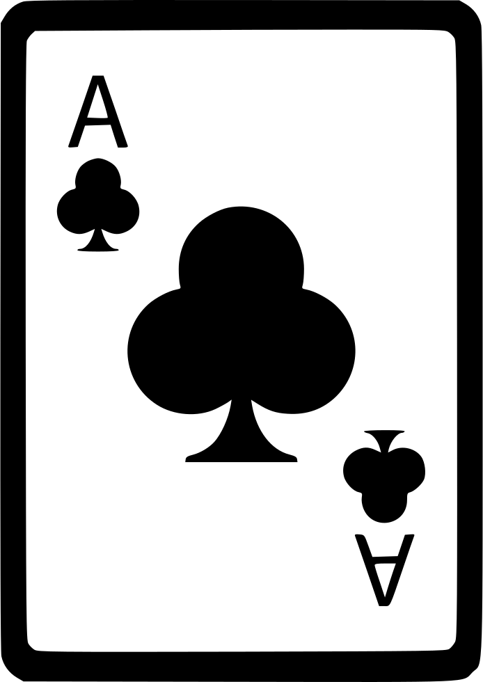 Ace Of Clubs Cards Poker Comments - Ace Of Spades Icon (694x980), Png Download