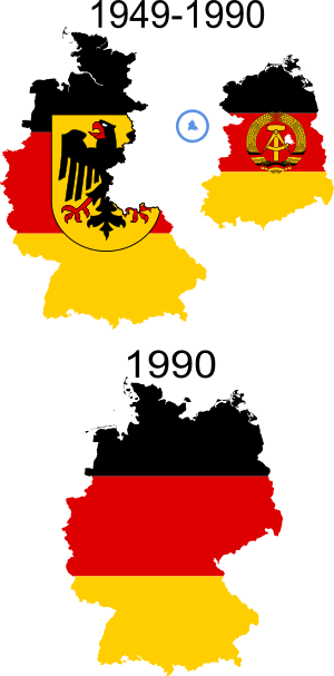 Reunificação Da Alemanha Wikipédia, A Enciclopédia - East And West Germany Reunite After 45 Years (300x607), Png Download