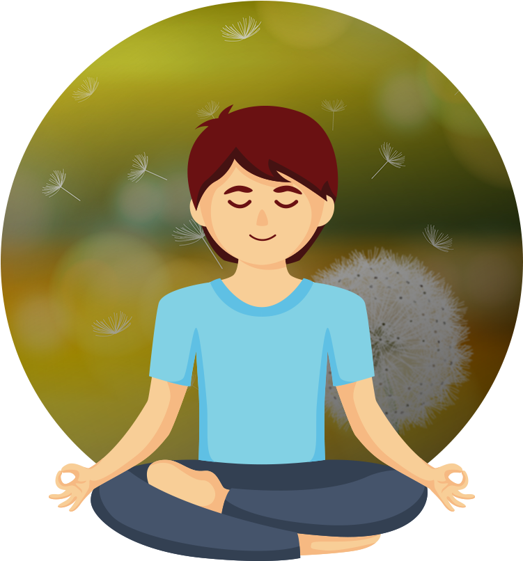 Meditation Clipart Calmness - Clipart Calm Body (750x890), Png Download