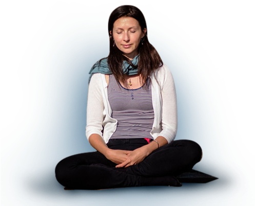 The Class Concludes With Another Guided Meditation - Person Meditating Kadampa (496x476), Png Download