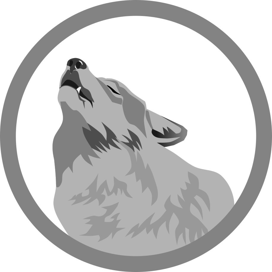 Howling Wolf White - Cartoon (917x917), Png Download