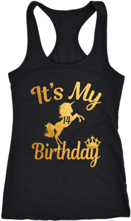 Magical It's My 14th Birthday Gold Unicorn Princess - Queen Are Born 24 Of April (480x480), Png Download