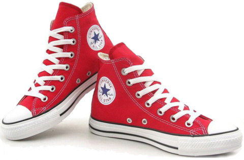 Converse Basic High Red - Converse Red High Cut (480x314), Png Download