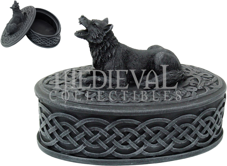 Howling Wolf Trinket Box - Wolf Trinket Box (850x850), Png Download