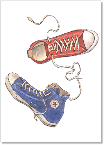 All Star Couple Archival Print - Cartoon (428x554), Png Download