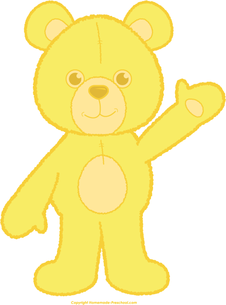 Teddy Bear Clipart Body - Yellow Teddy Bear Clipart (440x594), Png Download