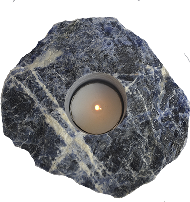 Sodalite Candle Holder - Candlestick (400x406), Png Download