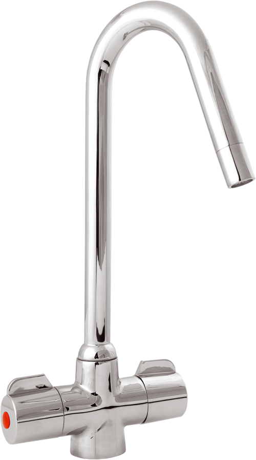 Converse Mono Sink Mixer - Deva Converse Mono Kitchen Sink Mixer Tap, Chrome Conv130 (500x896), Png Download