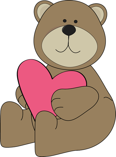 Clipart Heart Bear - Preschool Valentines Clip Art (370x500), Png Download