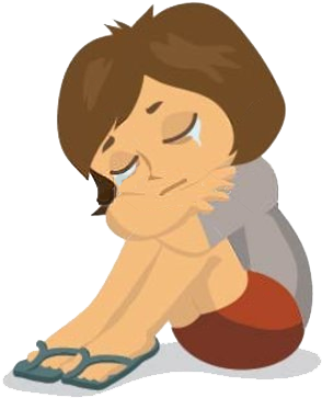 Lazy Kid Png Transparent Lazy Kid - Sad Girl Cartoon Png (329x376), Png Download