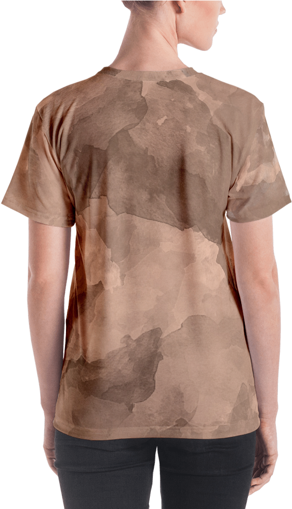 Umber Watercolor Women's T Shirt T Shirt Zazuze - T-shirt (1000x1000), Png Download