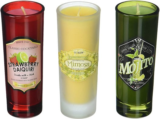 Flight Candles - Deco Glow Highball Glass Mojito (600x600), Png Download