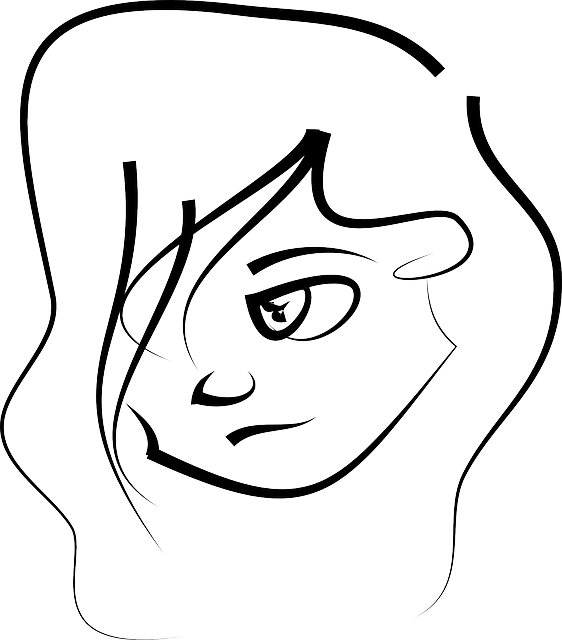 Woman, Lady, Girl, Sad - Dibujos De La Convivencia (562x640), Png Download