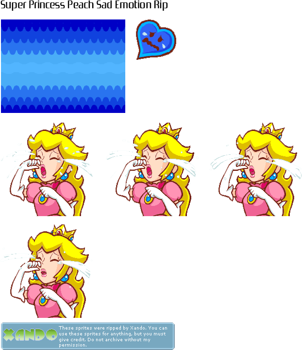 Spp-sad - Super Princess Peach Sad (681x750), Png Download