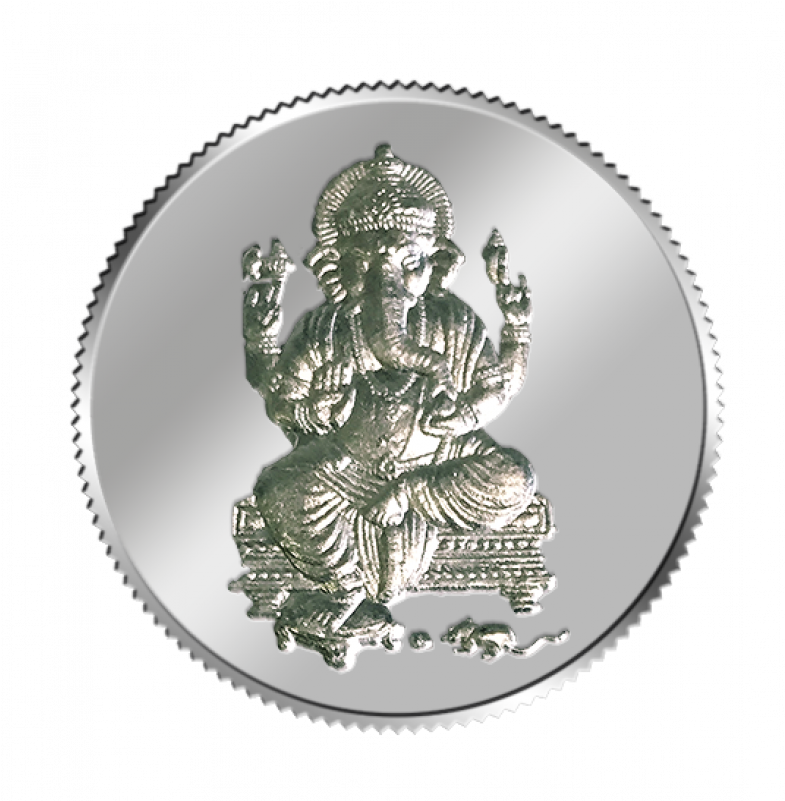 More Views - Silver Ganesh Coin Png (800x800), Png Download