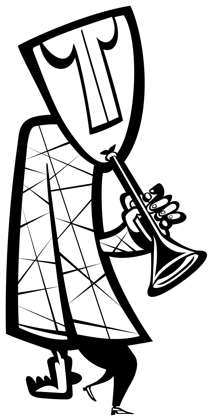 Jazzman, Horn Comes From A Pencil Sketch For My Stone (719x1418), Png Download