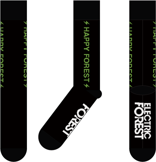 Happy Forest Socks - Electric Forest (600x600), Png Download