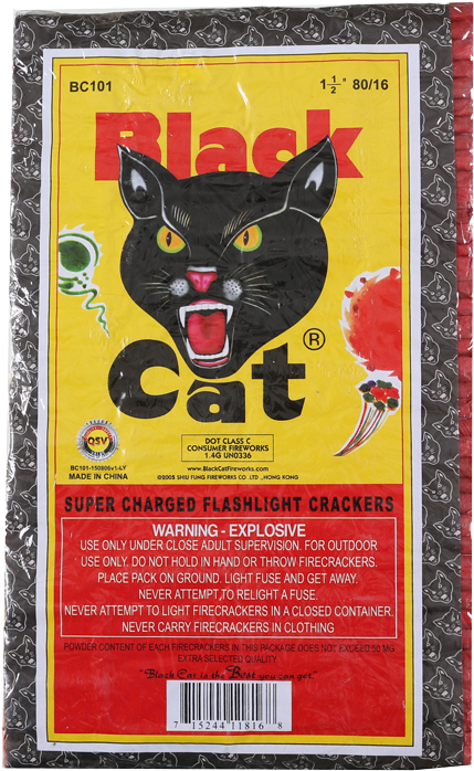 Product Information - Fireworks - Black Cat Fireworks Poster (800x800), Png Download