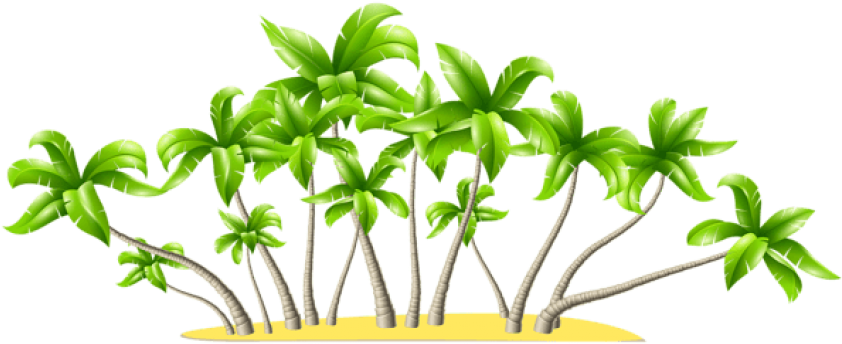 Free Png Palm Trees Png Images Transparent - Coconut Trees * .png (850x363), Png Download