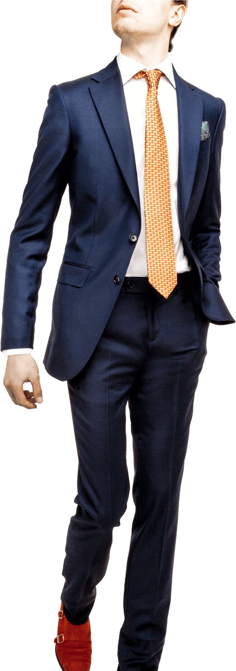 Classic Blue Suit By Lionoir Guys Men - Tuxedo (1000x2243), Png Download