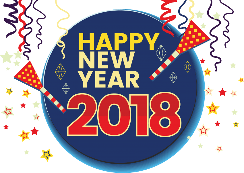 Best 2018 Png - Happy New Year 2018 Images Png (850x605), Png Download