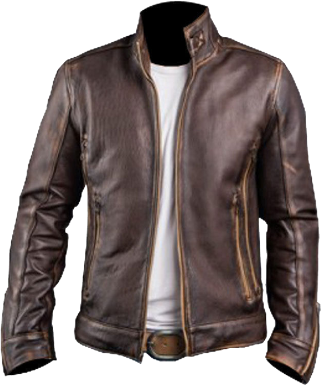 Cafe Racer Leather Jacket (800x800), Png Download