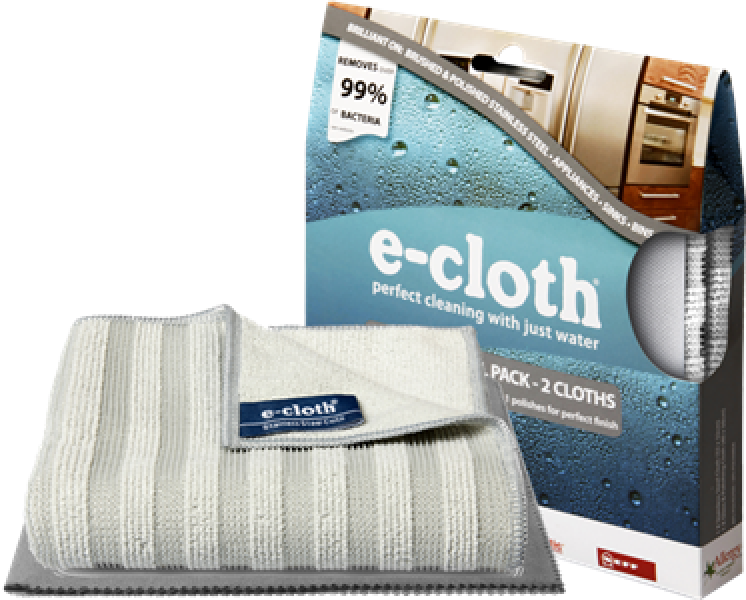 2 Stainless Steel Cleaning Cloths - E Cloth Stainless Steel Cloth (746x600), Png Download