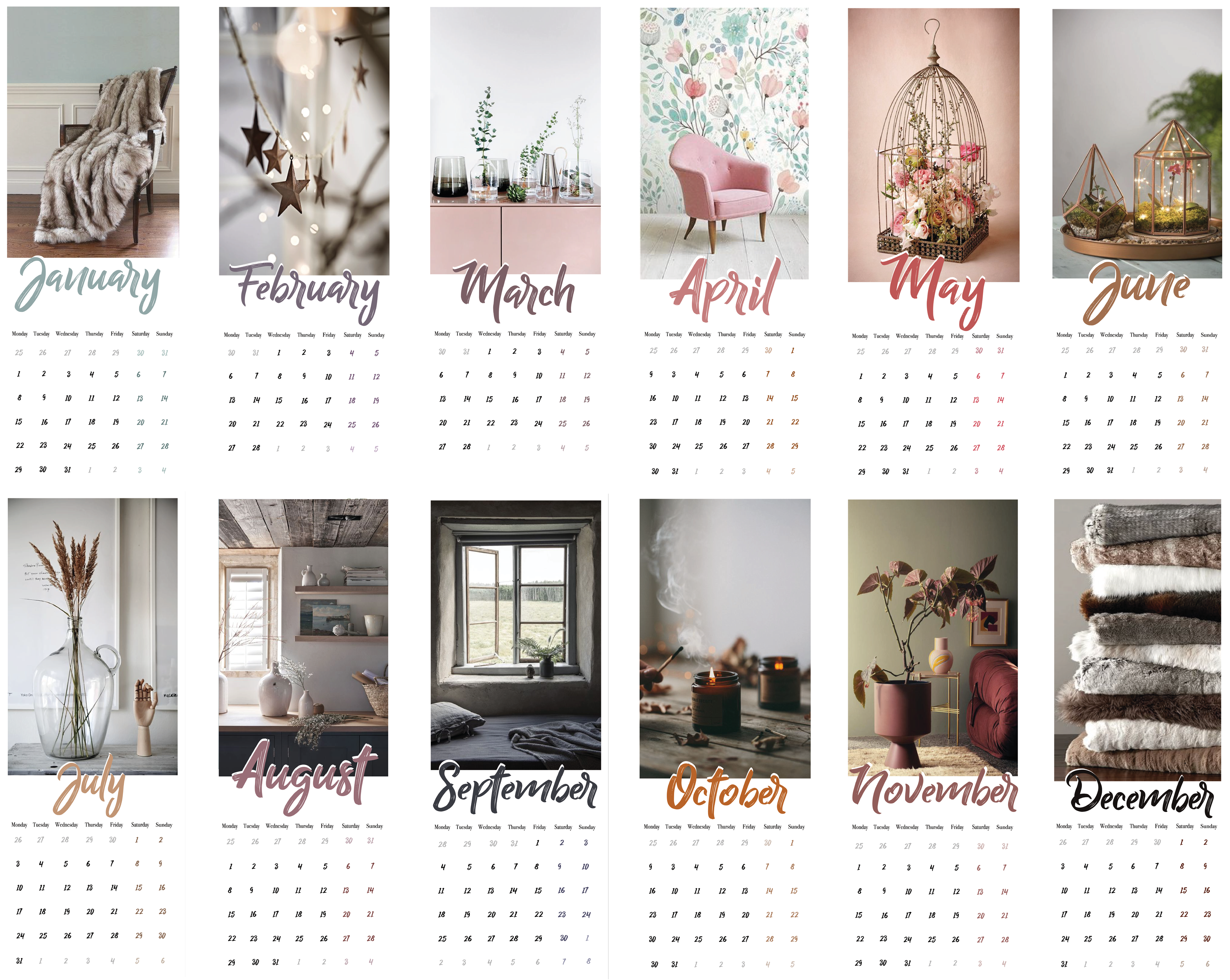 2017 Interior Calander - Collage (3840x3060), Png Download